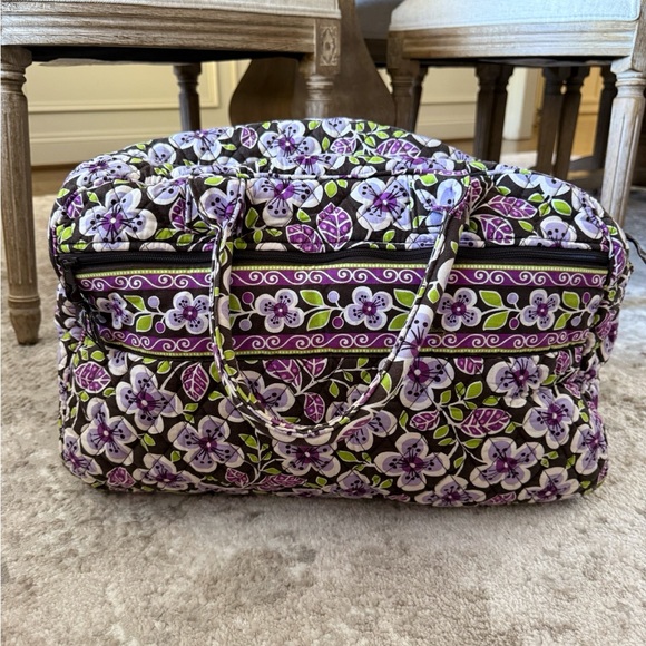 Vera Bradley Lavender Floral Quilted Weekender Bag - Picture 3 of 6
